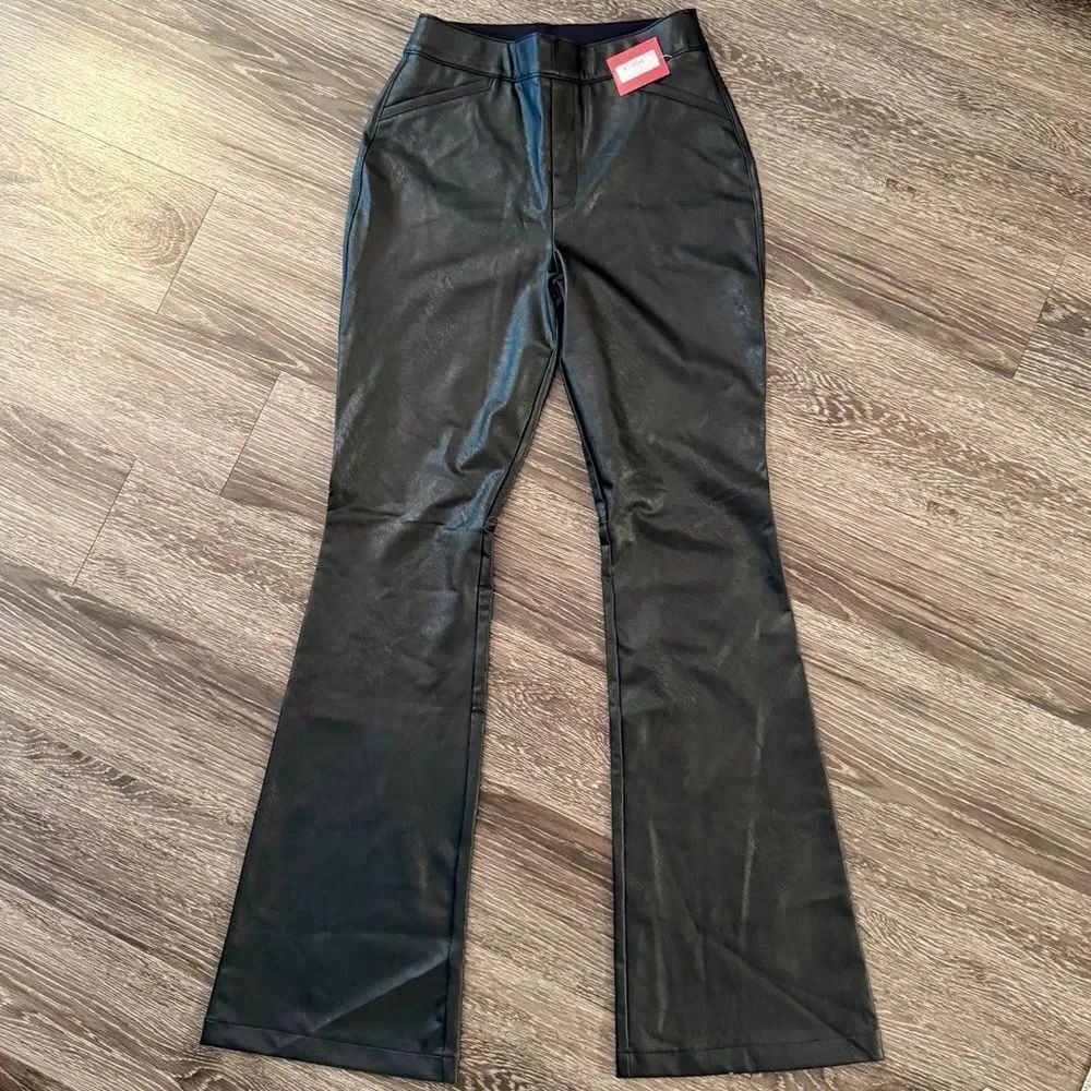 Spanx Leather-Like Flare Pant New